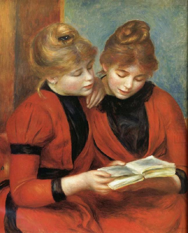 Pierre Renoir Young Girls Reading china oil painting image